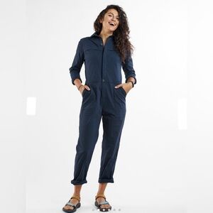 Title Nine Rosie Utility Jumpsuit Long Sleeve Navy Onepiece Women’s Size XS (2)
